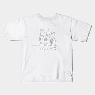 The Moais of Easter Island or Rapa Nui by 9JD Kids T-Shirt